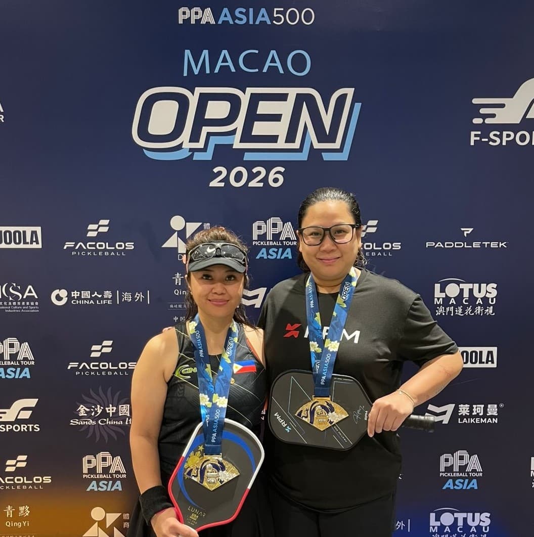 Zoleta, Agra rally to win women’s doubles 35+ gold in Macao