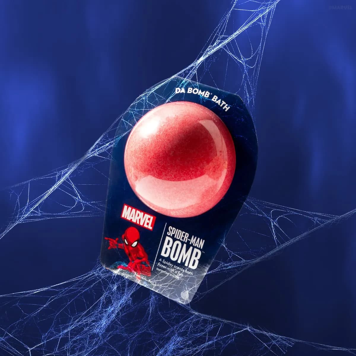 Marvel spotlights Spider-Man bath bomb in movie merch push