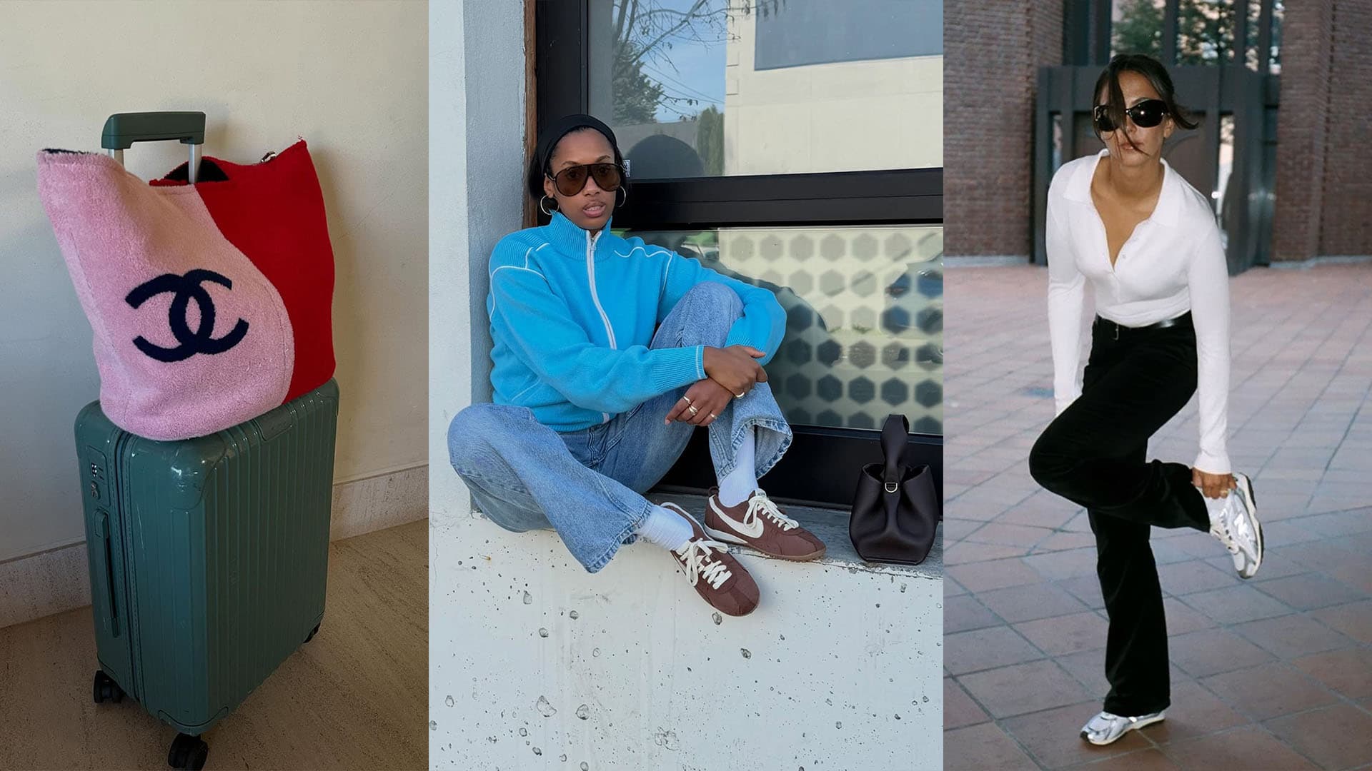 Summer airport outfits prove sneakers can still look polished