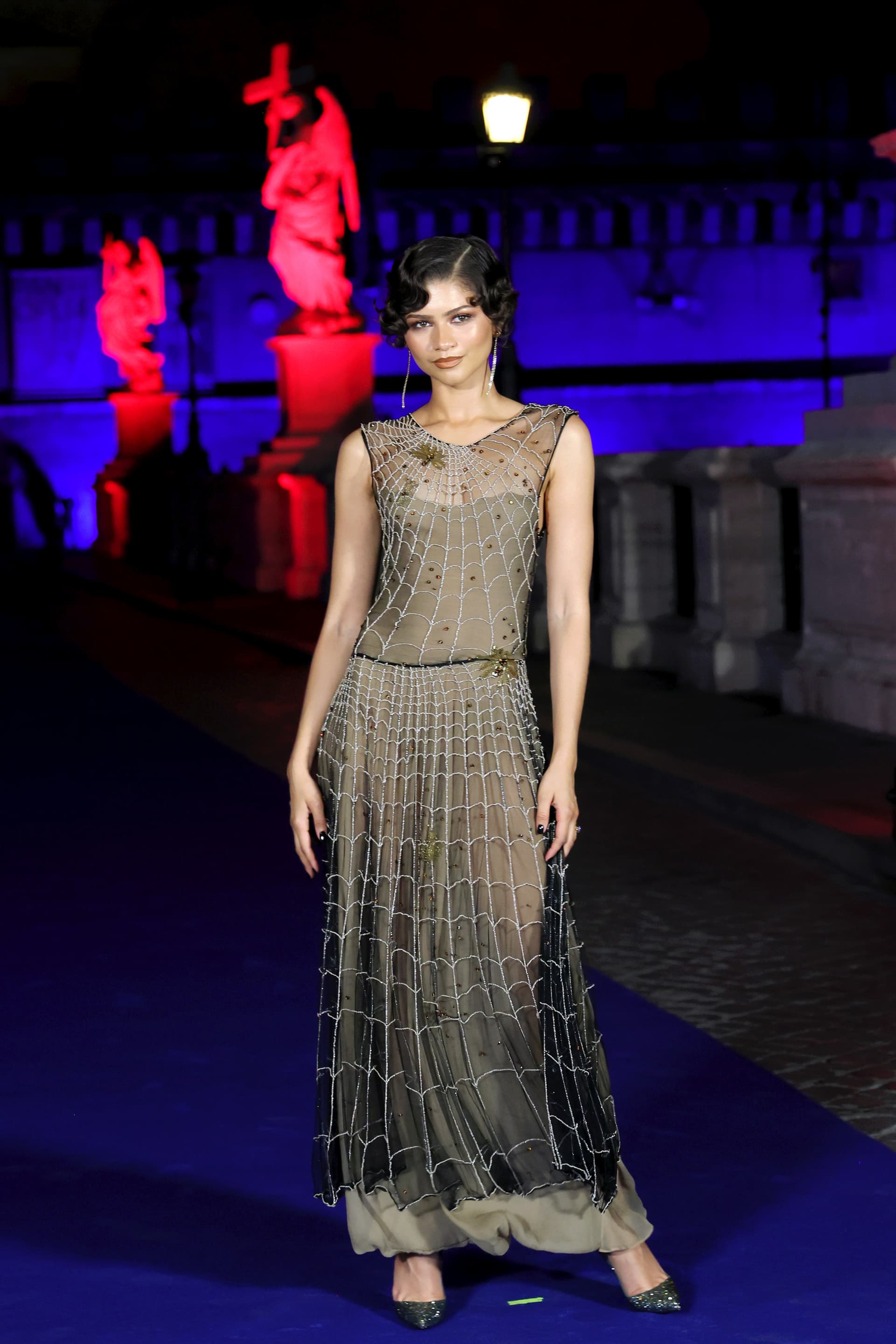 Zendaya wears vintage Giorgio Armani sheer dress for Rome premiere