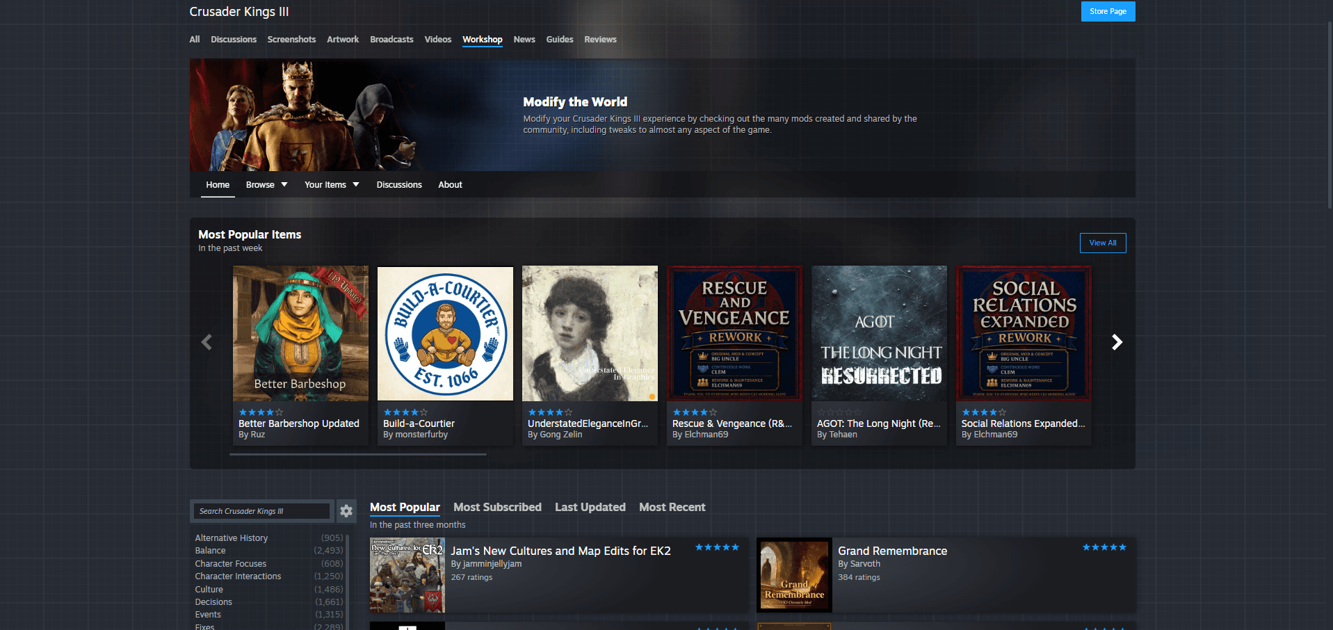 Valve refreshes Steam Workshop with faster browsing and better filters
