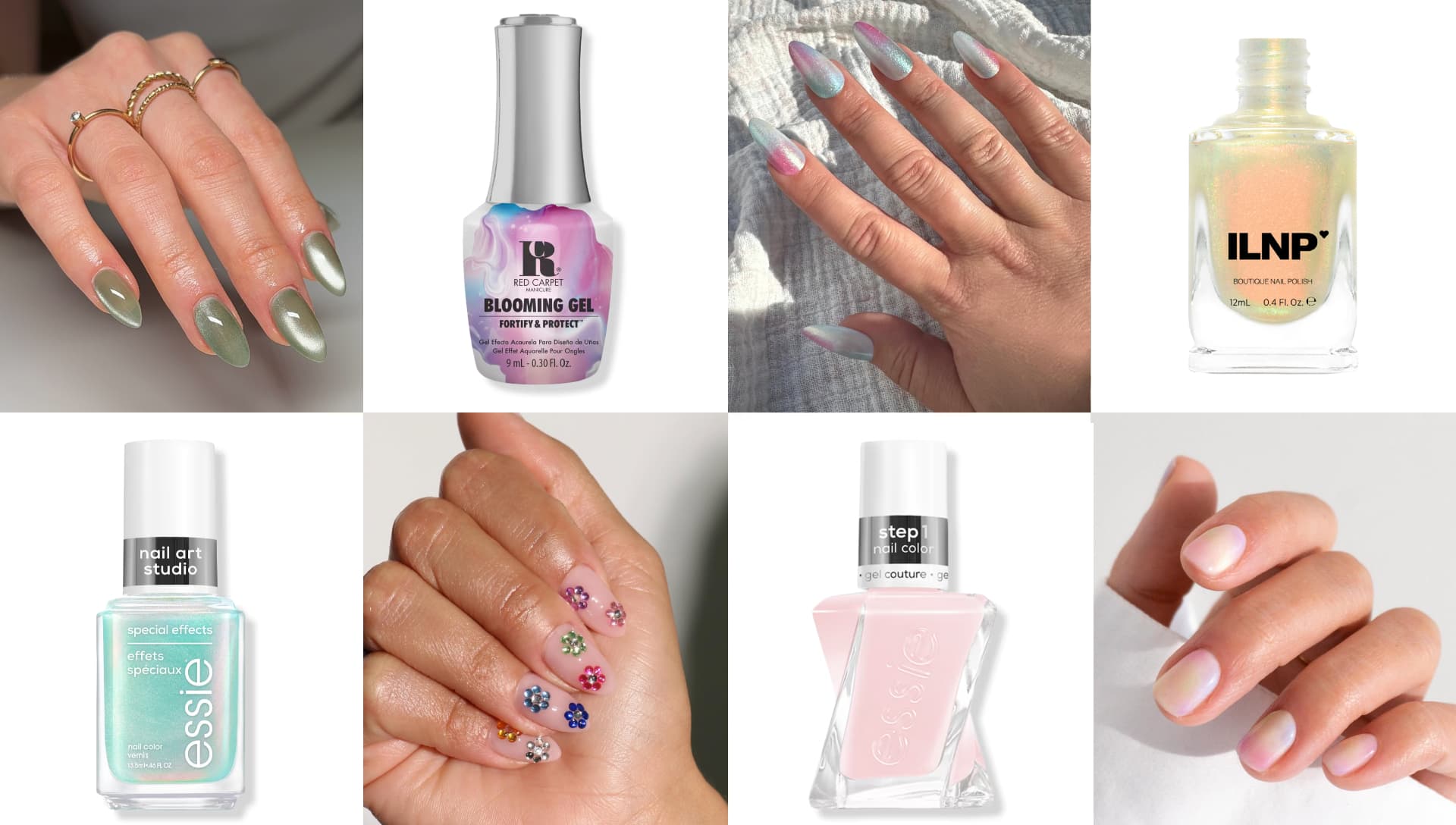 Marie Claire’s June nail forecast favors mermaid chrome and florals