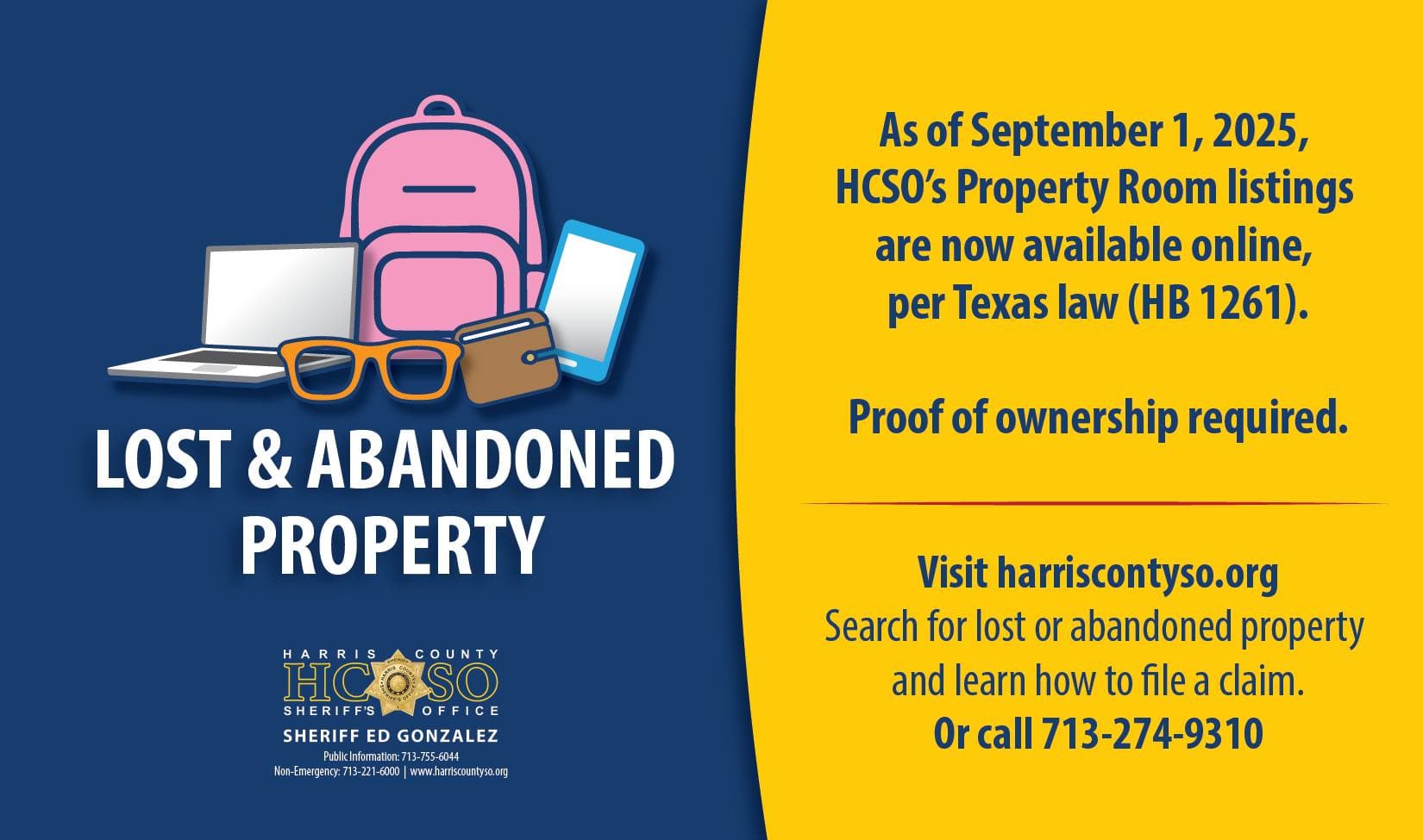 Audit: HCSO Not Following State Law, Holds Nearly $890K Unclaimed Inmate Funds