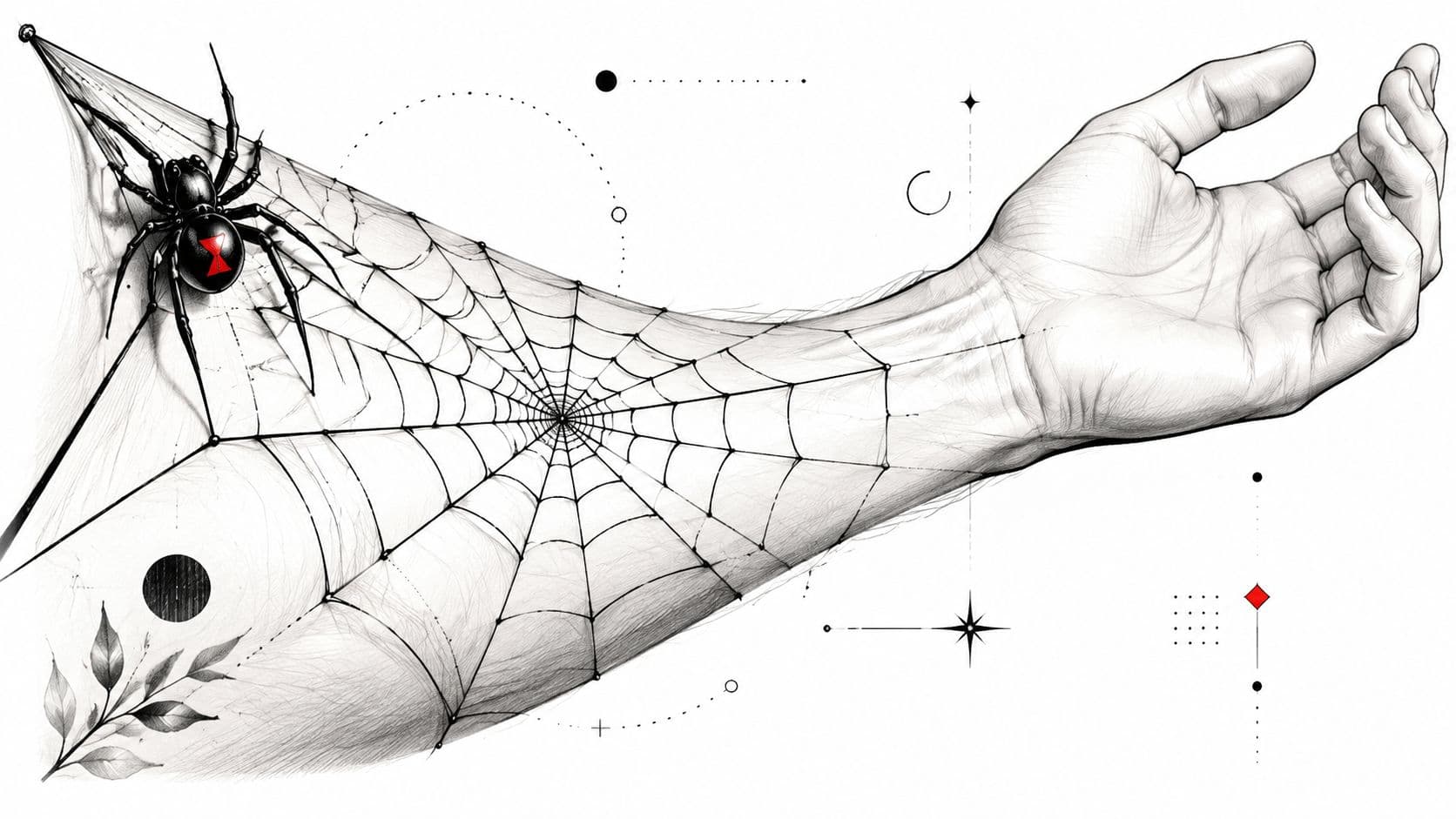 Think Tank Tattoo explains how spider-web tattoos change with geometry