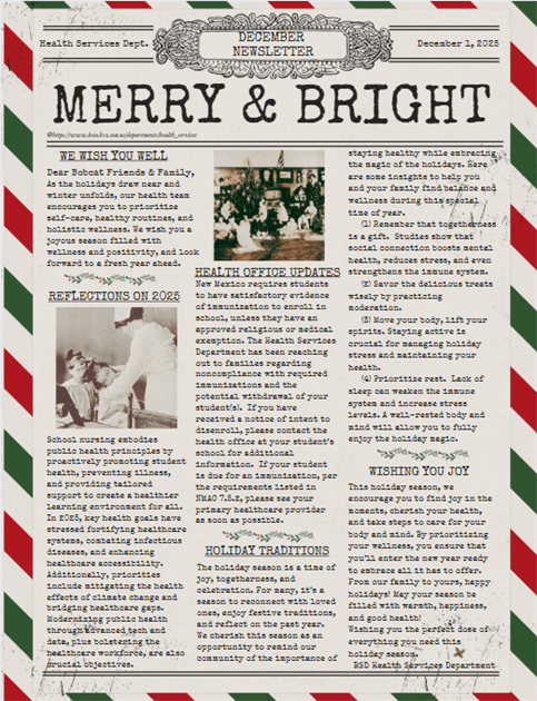 Bloomfield School District Posts Health Services Update, Alerts Families