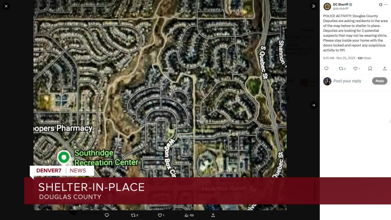 Shirtless man arrested after Highlands Ranch woman stabbed; shelter-in-place lifted