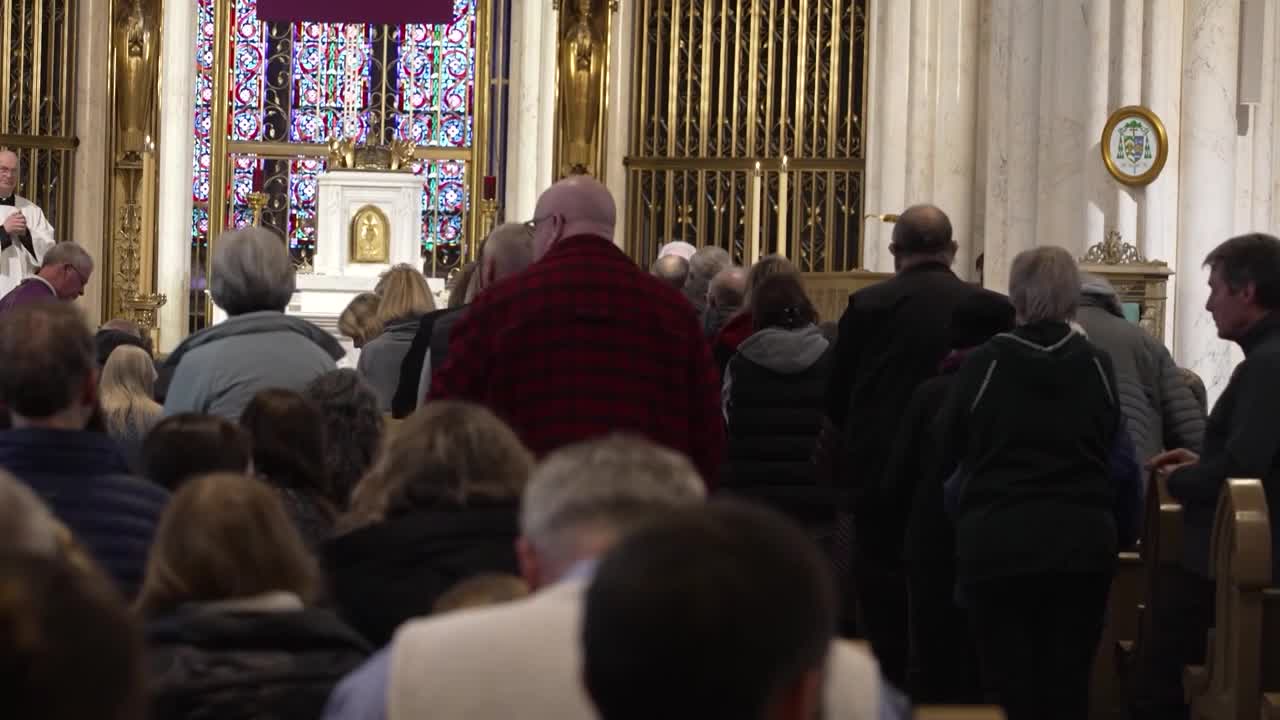 Over 800 Attend Noon Ash Wednesday Mass at Cathedral of St. Helena