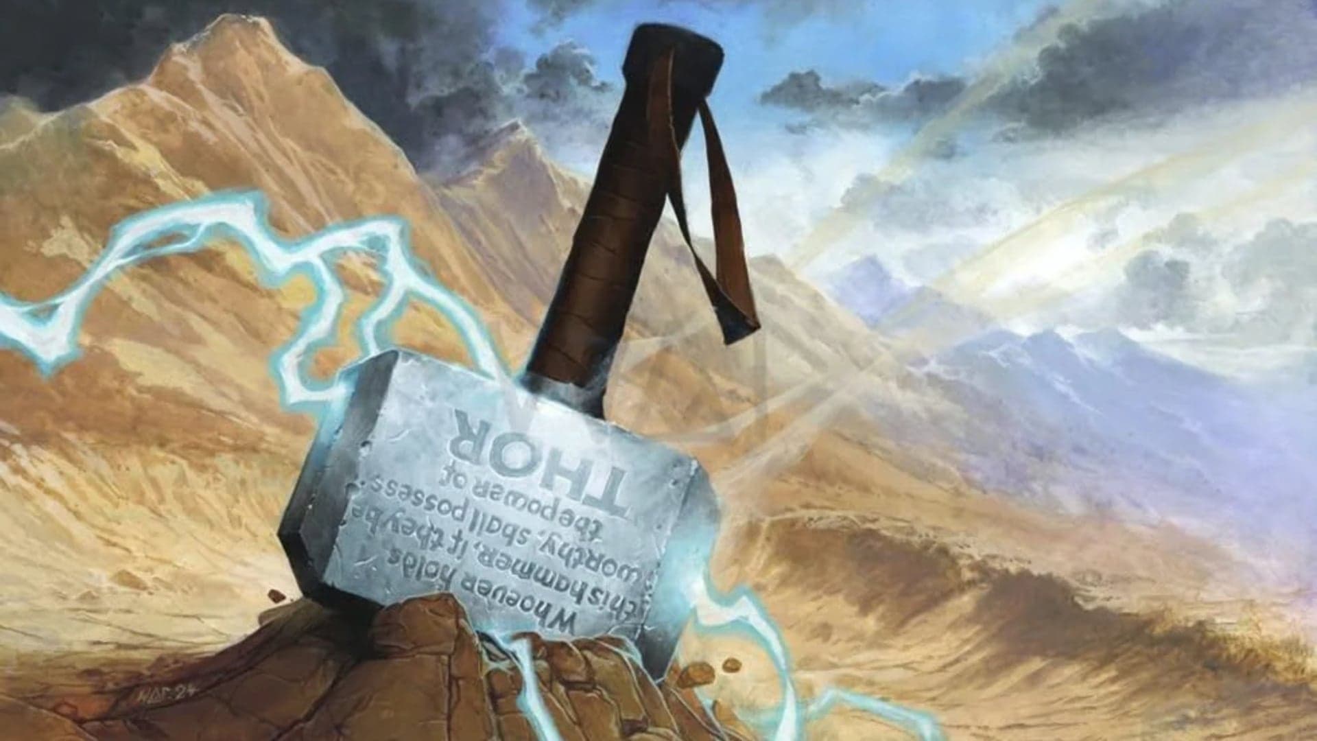 Which Magic creatures are worthy enough to wield Mjölnir?