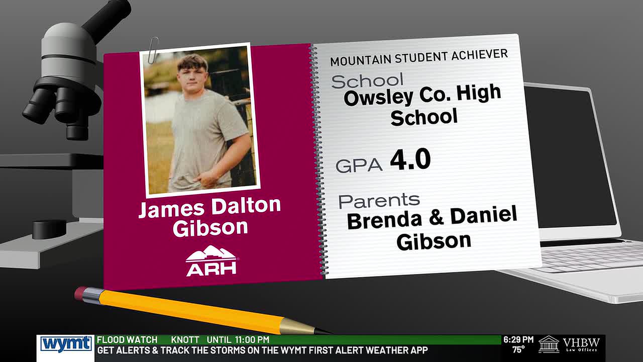 Owsley County senior James Dalton Gibson earns student achiever honors
