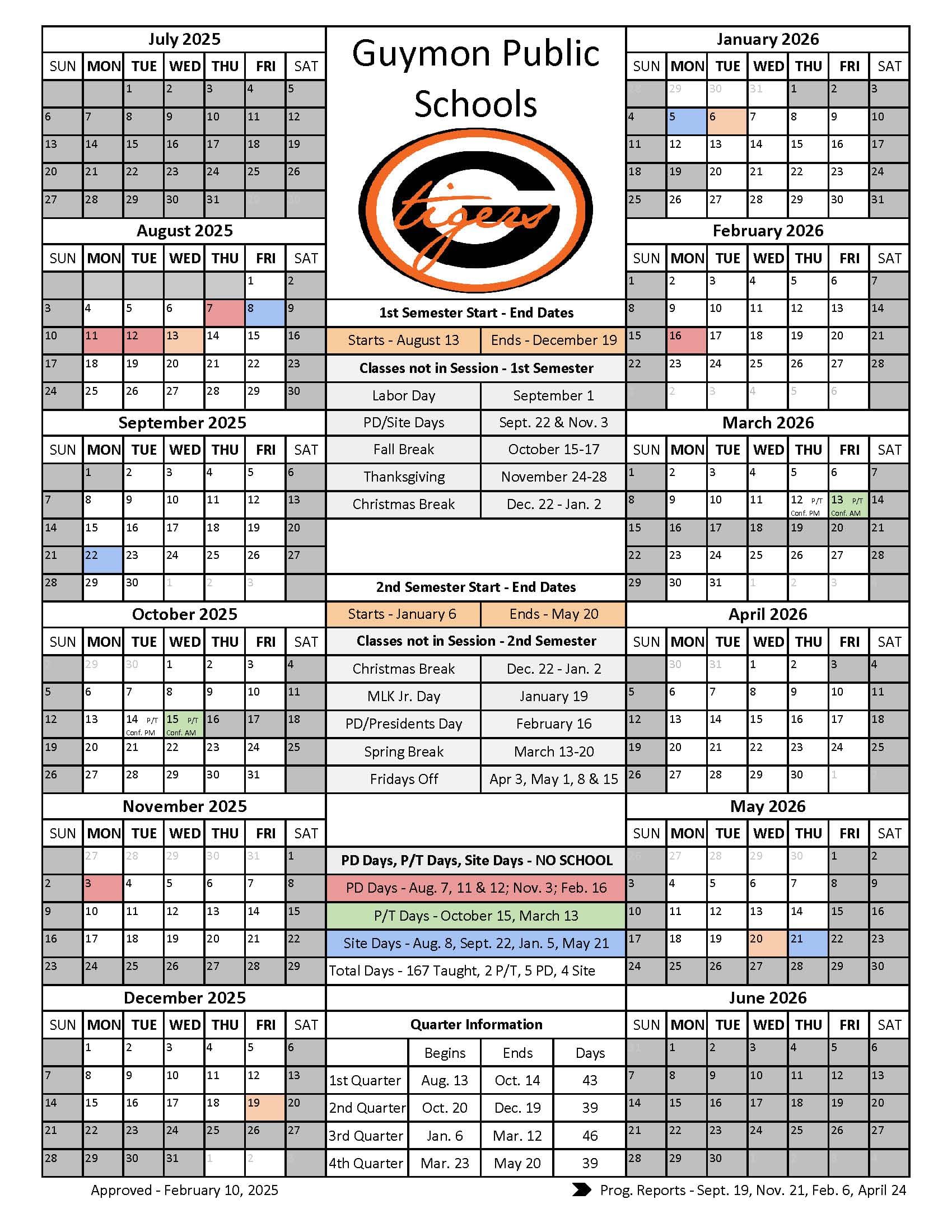 Guymon calendars centralize city meetings, school events and community gatherings