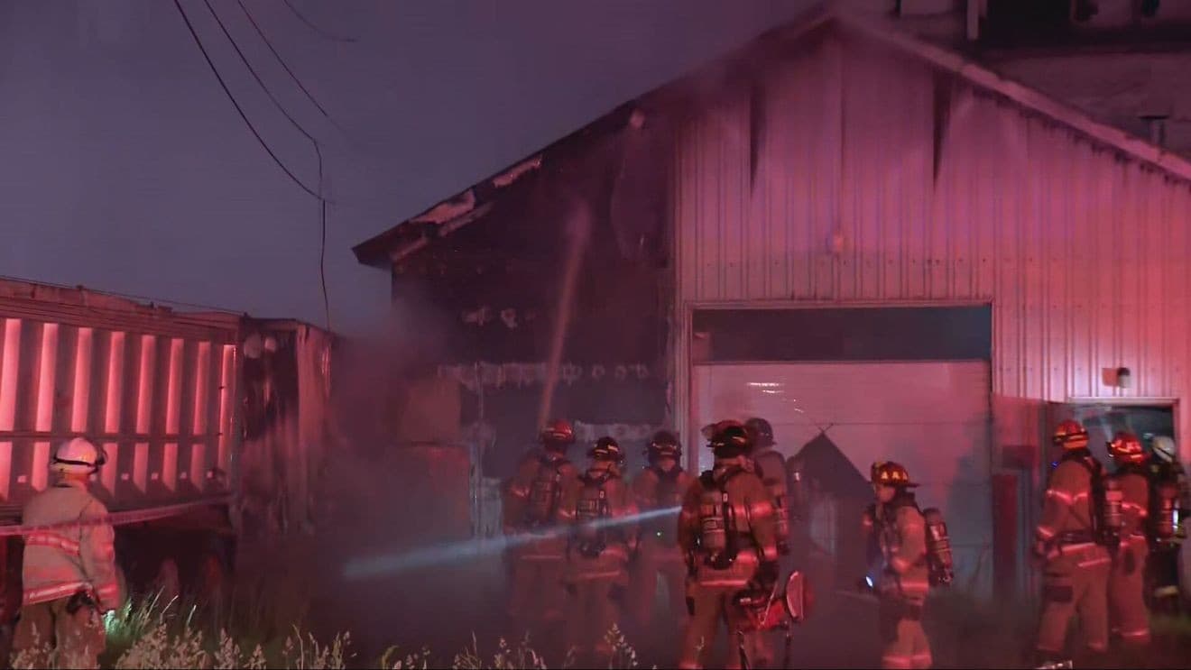 Fire damages trailer and storage building at Syracuse concrete plant