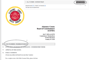 Alamance County Parks and Recreation Posts 2026 Meetings, Jan. 20 Agenda