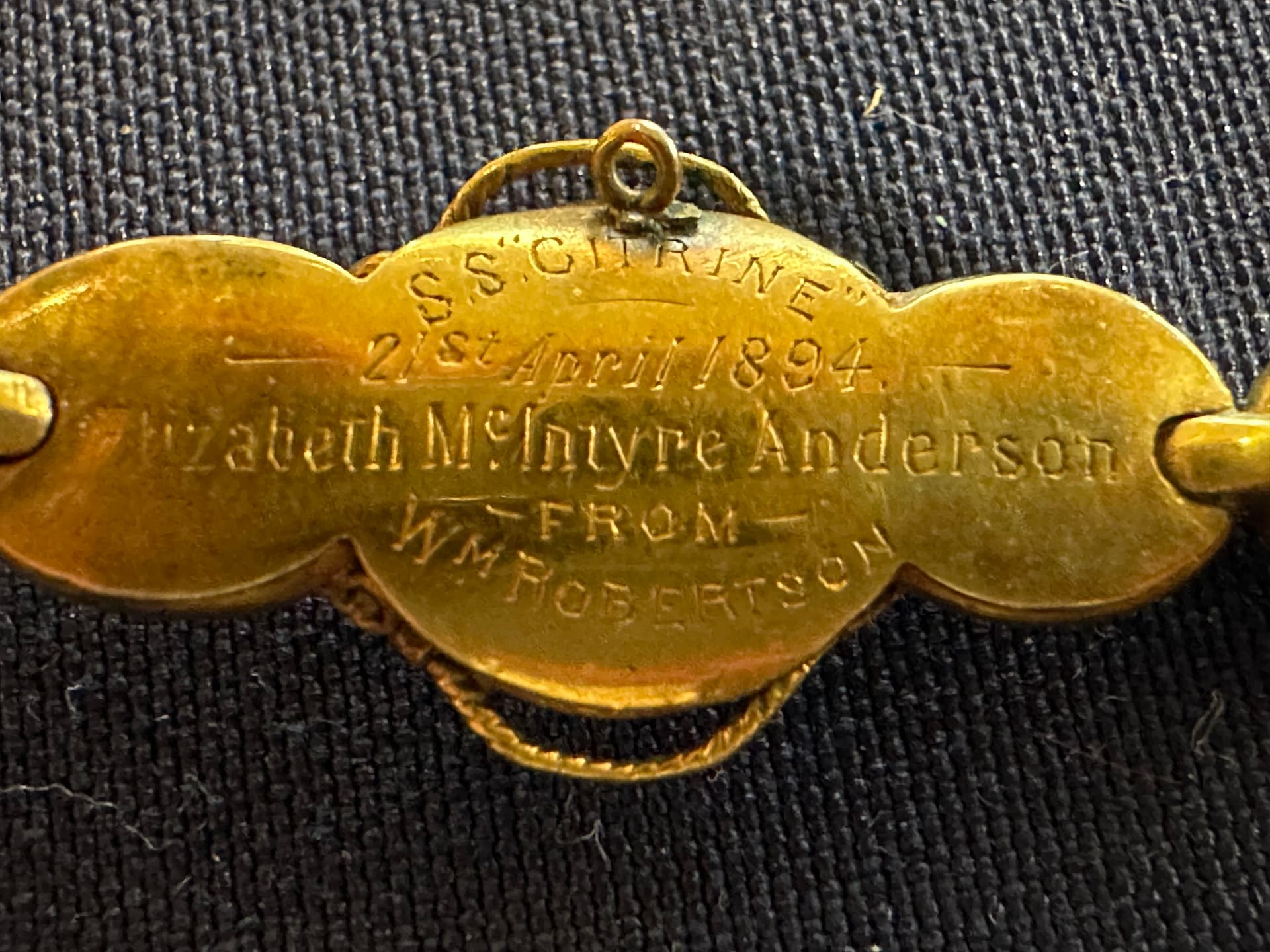 A citrine brooch links one family to a ship’s maiden voyage