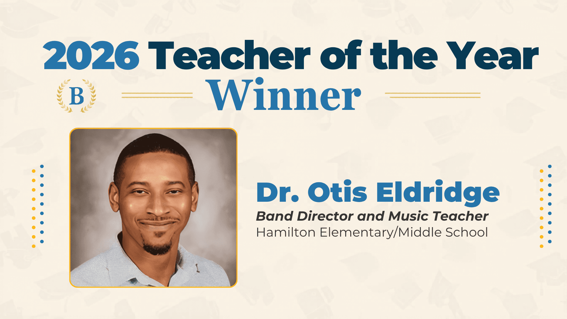 Morgan State graduate Otis Eldridge named Baltimore City schools teacher of the year