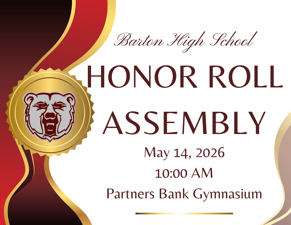 Barton High School honor roll assembly celebrates students across grades 7-12
