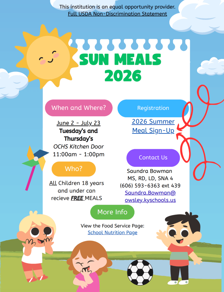 Owsley County Schools offers free summer meals for kids through July 23
