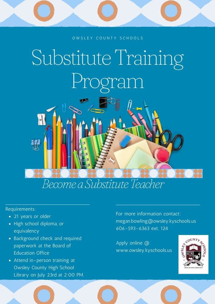 Owsley County schools recruit substitutes for 2025-2026 school year