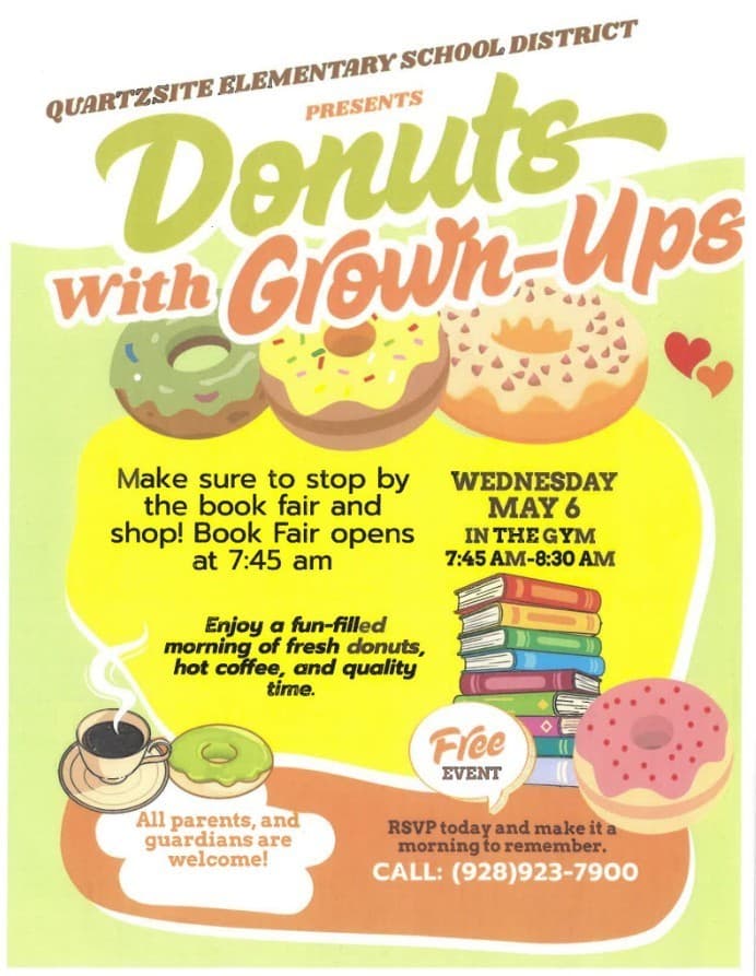 Quartzsite Elementary School District posts May 2026 lunch menu for families