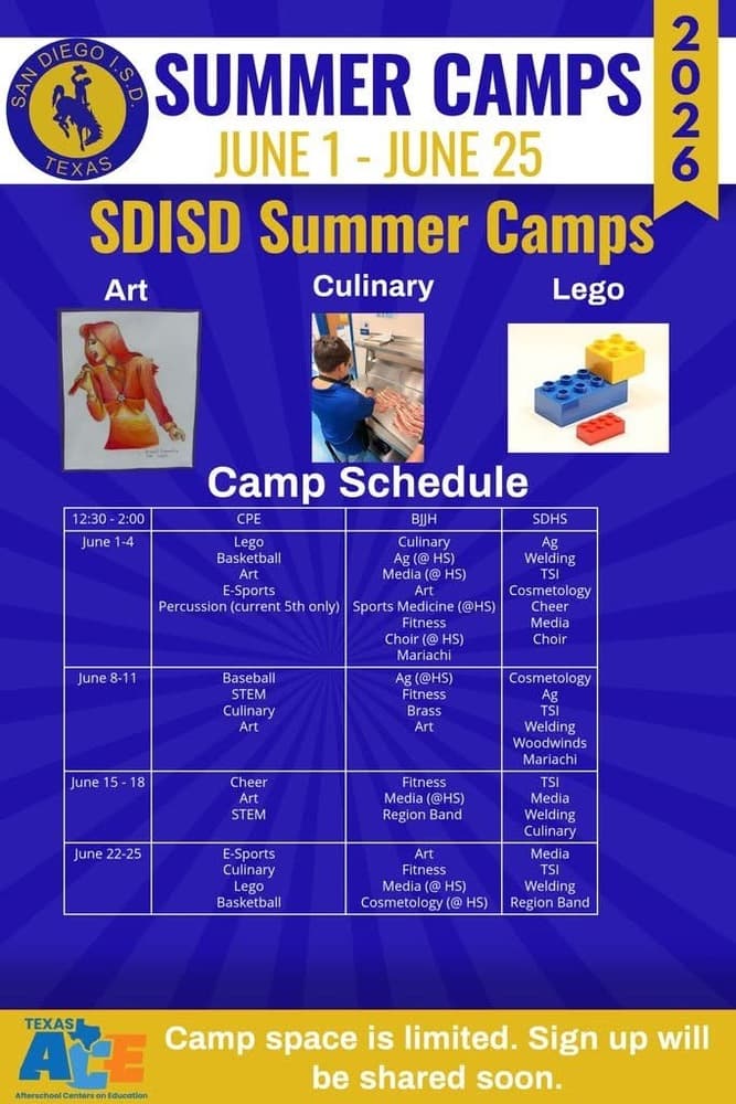 San Diego ISD posts June summer camp schedule for families