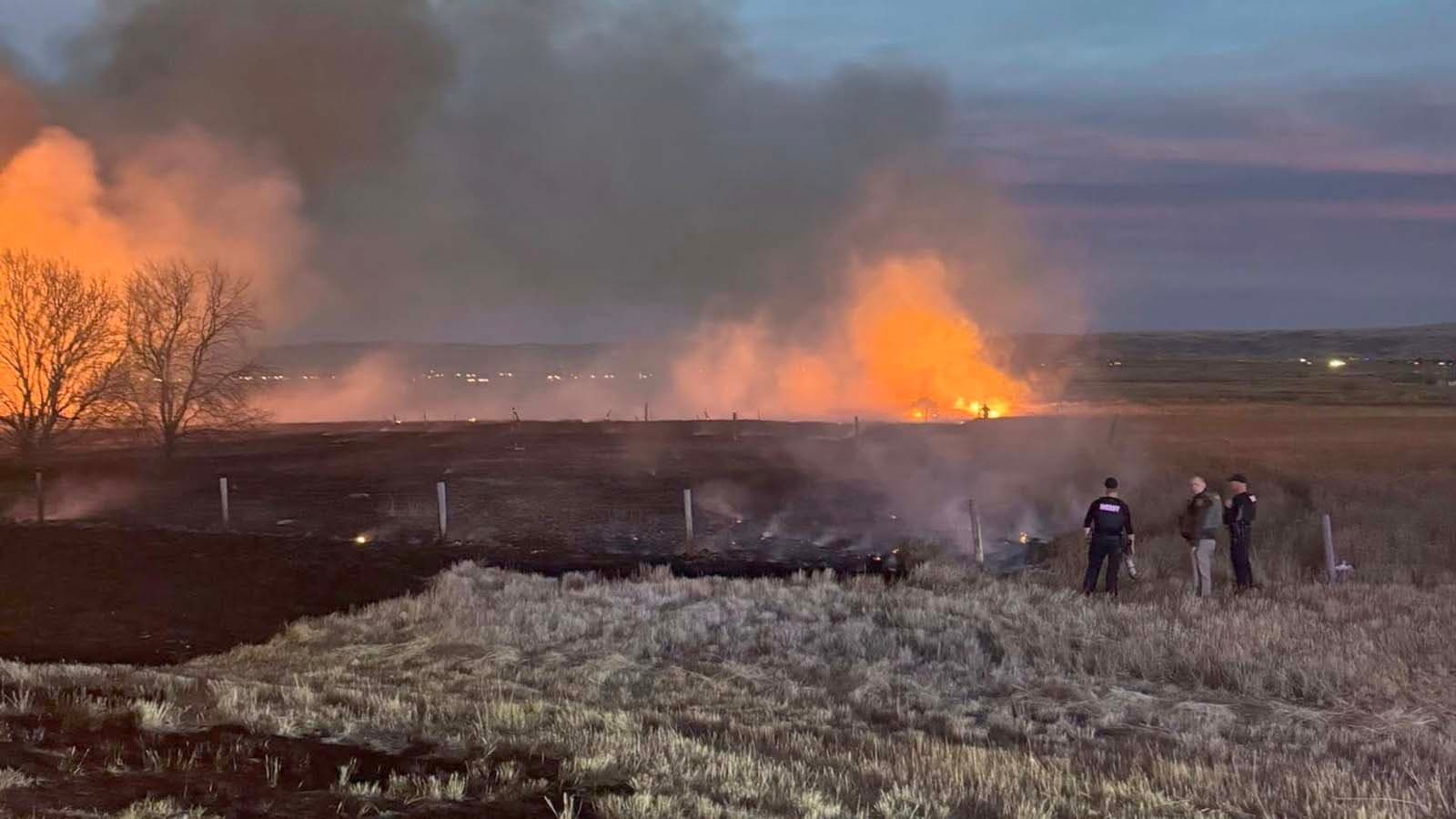 Grass Fire Near Laramie Shuts Interstate, Evacuations Avert Damage