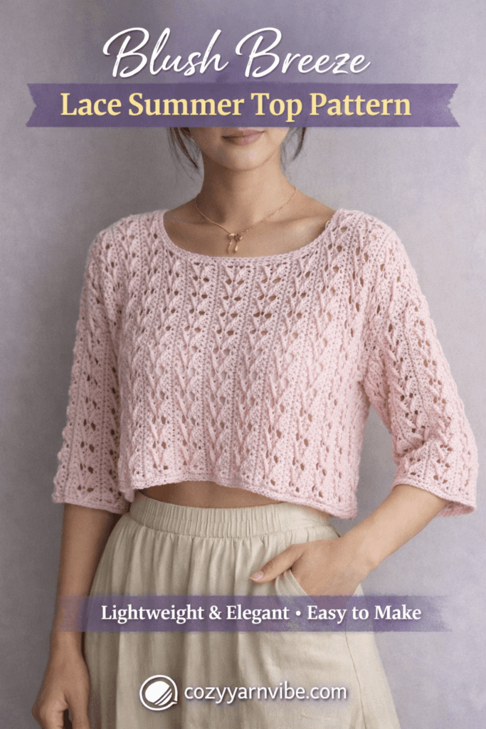 Crochet Breeze Top offers a beginner-friendly summer layer