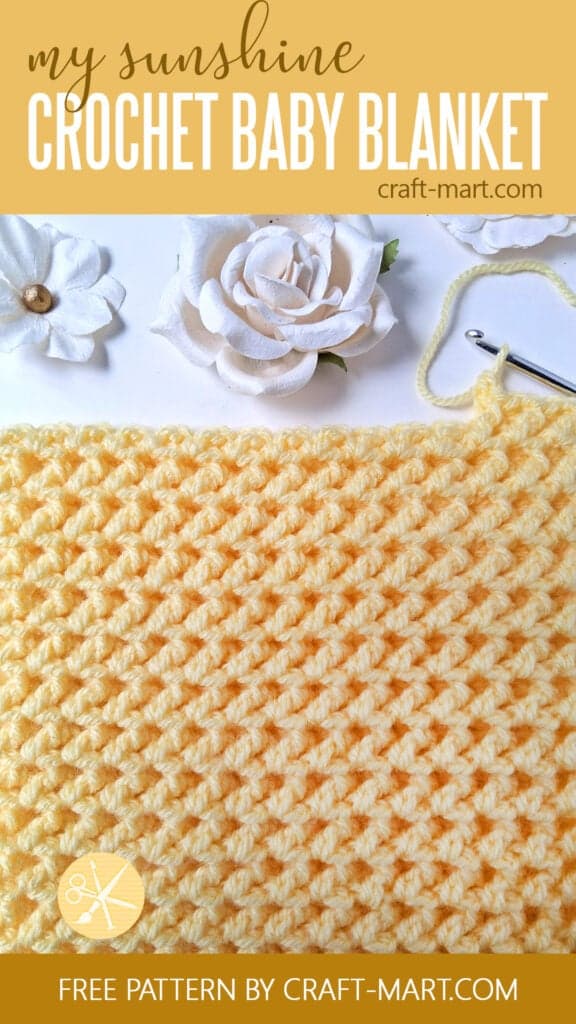 Craft-Mart’s My Sunshine baby blanket blends 3D texture, warmth, and cheer