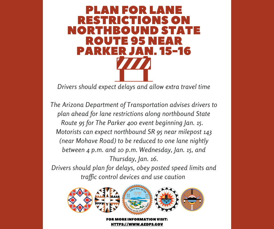 Parker 400 lane restrictions expected to slow traffic in Parker