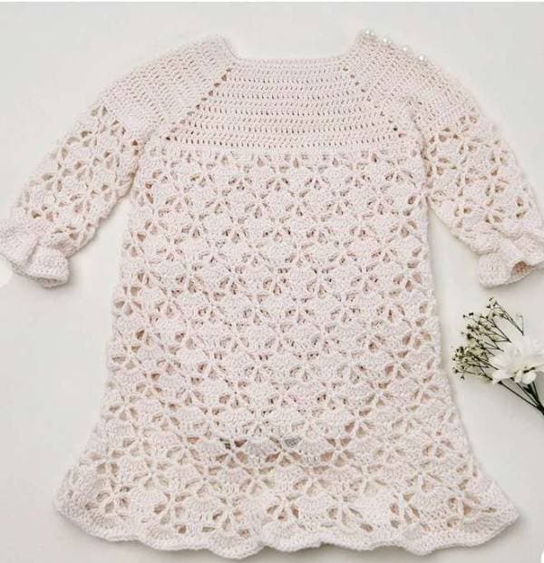 Free lace christening dress crochet pattern blends heirloom style and practicality