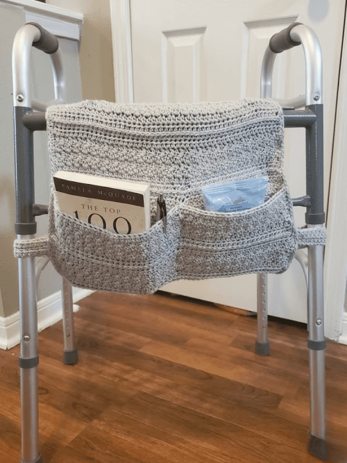 6 free crochet patterns for walker organizers that add daily convenience