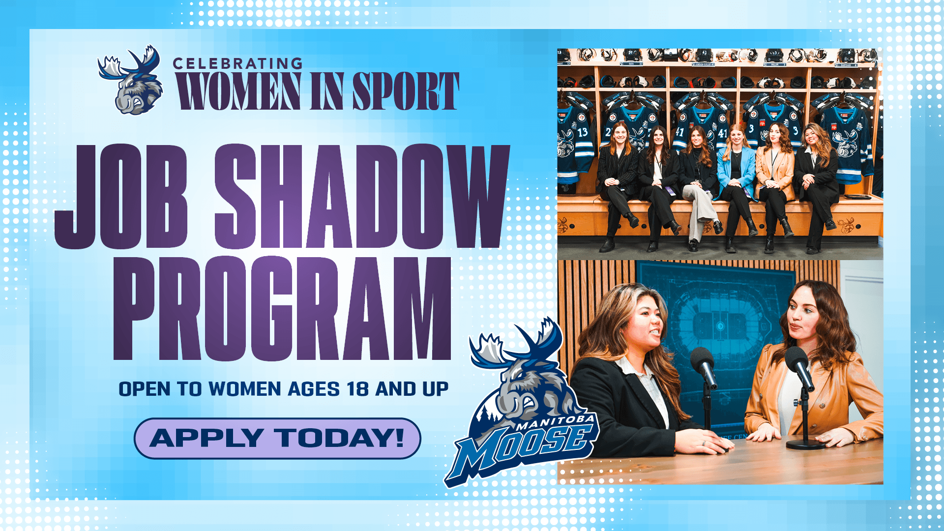 Manitoba Moose Launches Fifth Annual Celebrating Women in Sport Job Shadow Program