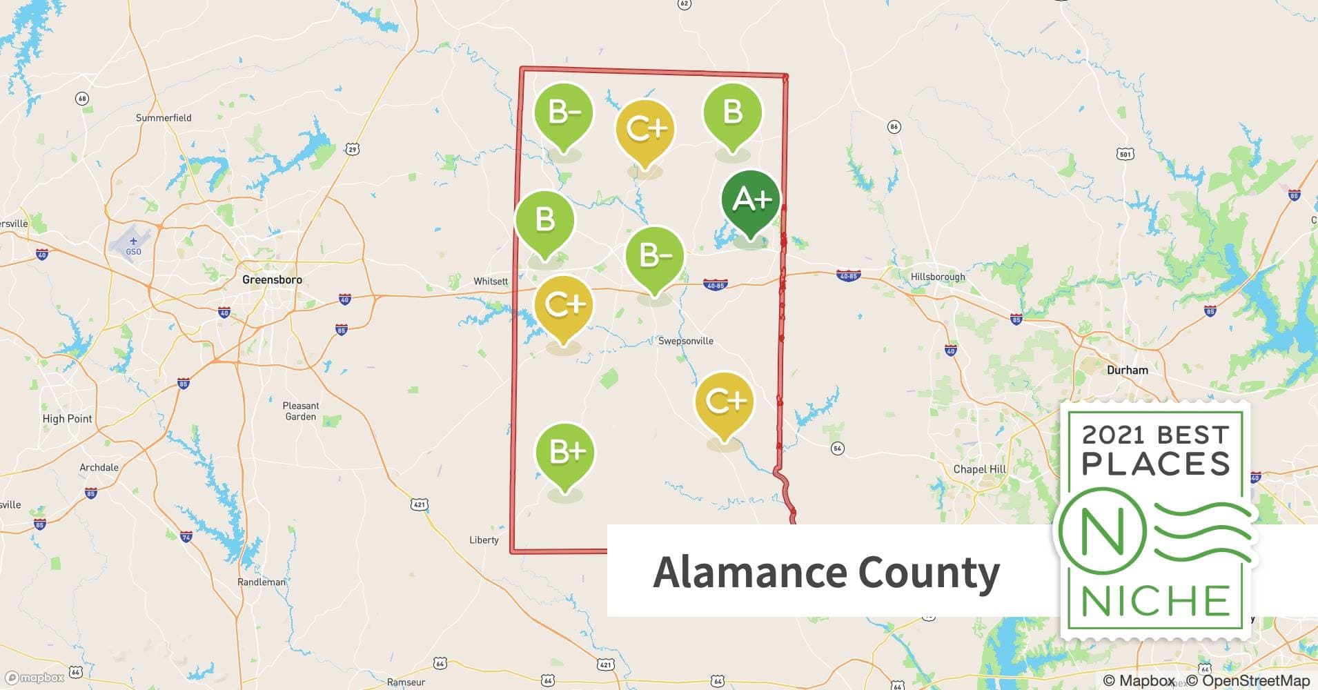 Alamance County Ranked 44th Among Nation’s Top 50 Most Desirable
