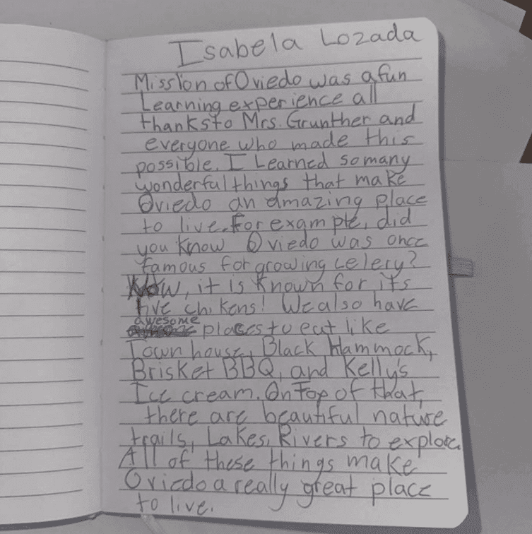 Oviedo students explore city history through Mission Oviedo scavenger hunt