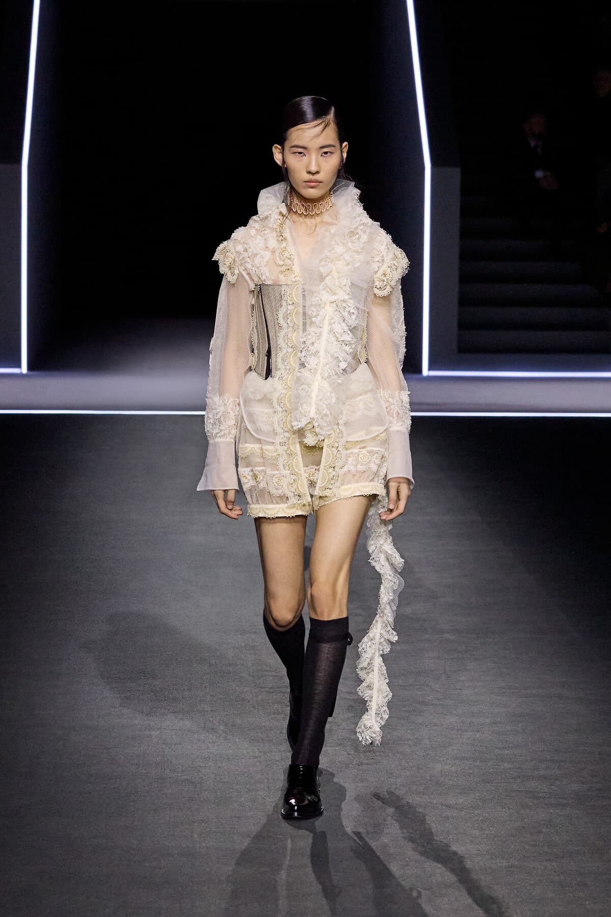 Dreaming Eli's Trombatore Unveils Goth Bridal Corsetry at Candlelit London Runway