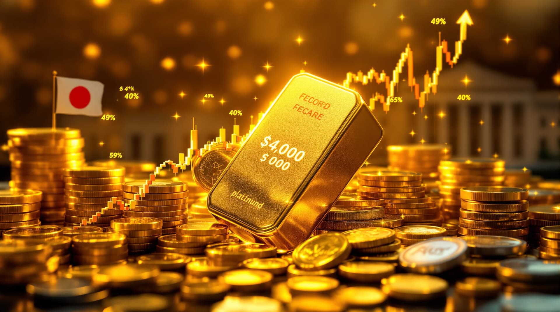 Gold climbs to record highs as dollar tumbles after Fed