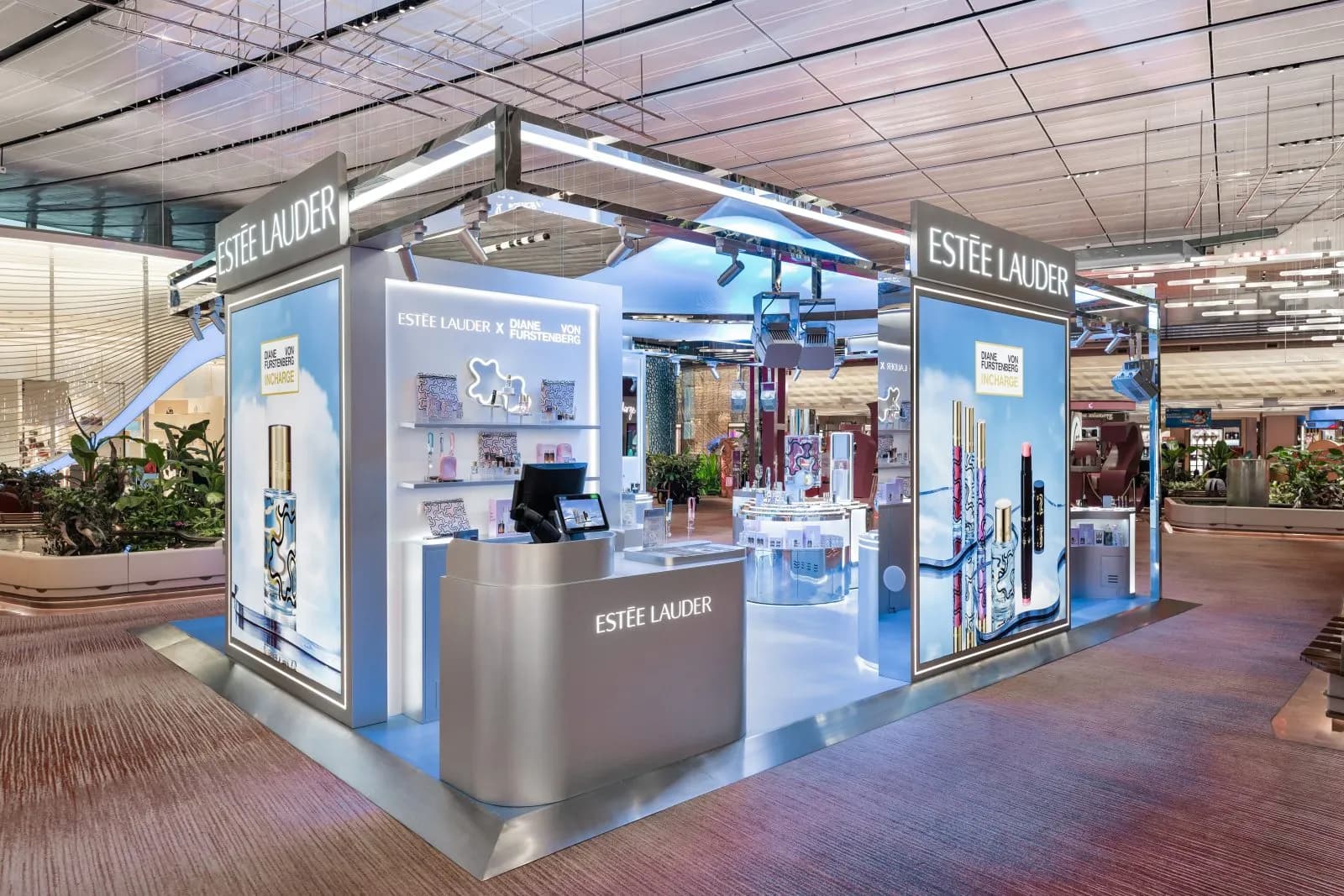 Estée Lauder and Diane von Furstenberg Launch InCharge Collection at Singapore Airport