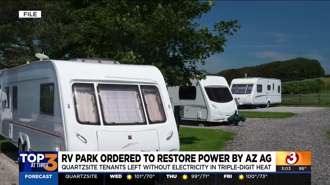 Mayes orders Quartzsite RV park to restore power after eviction reports