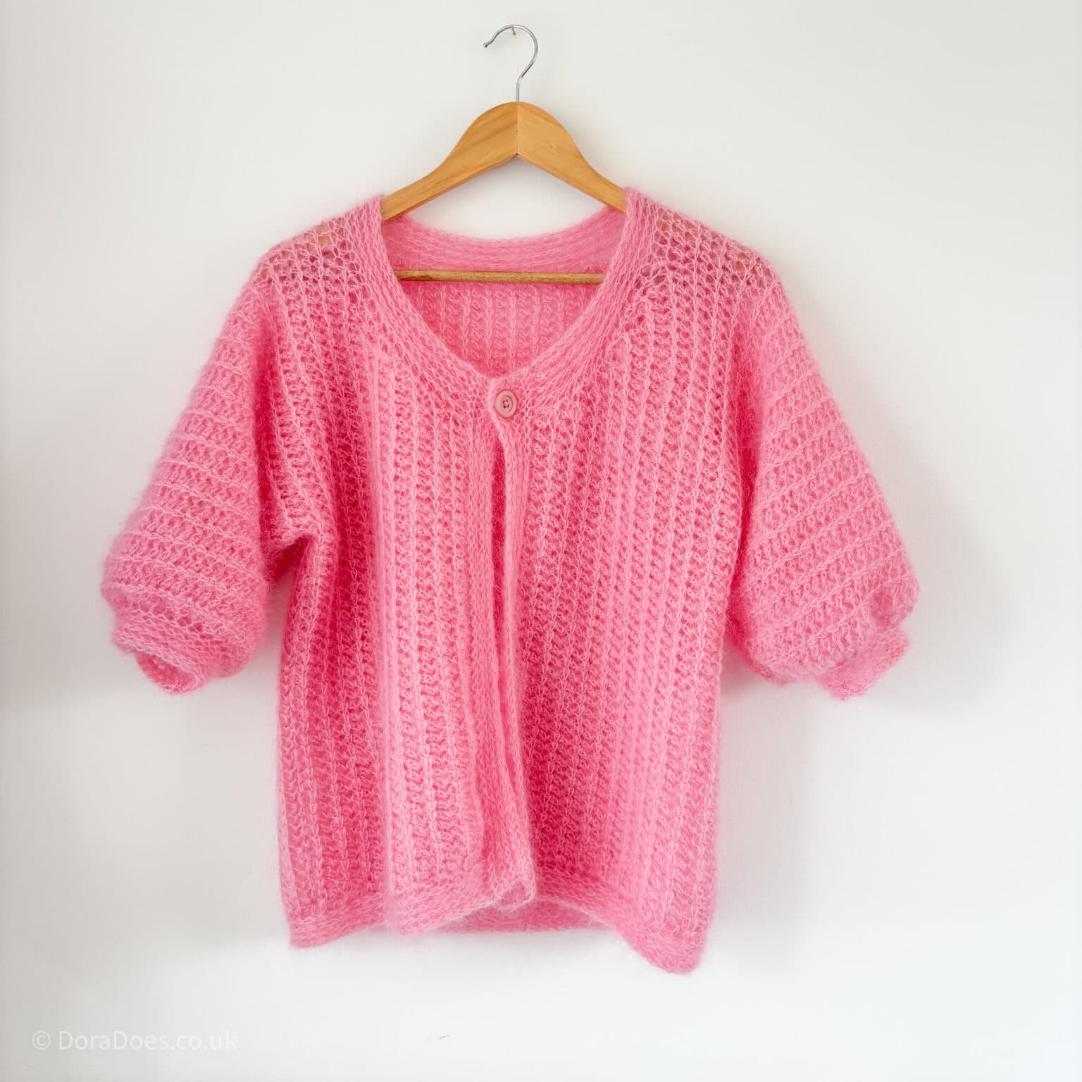 Dora Does releases fluffy crochet cardigan with minimal sewing