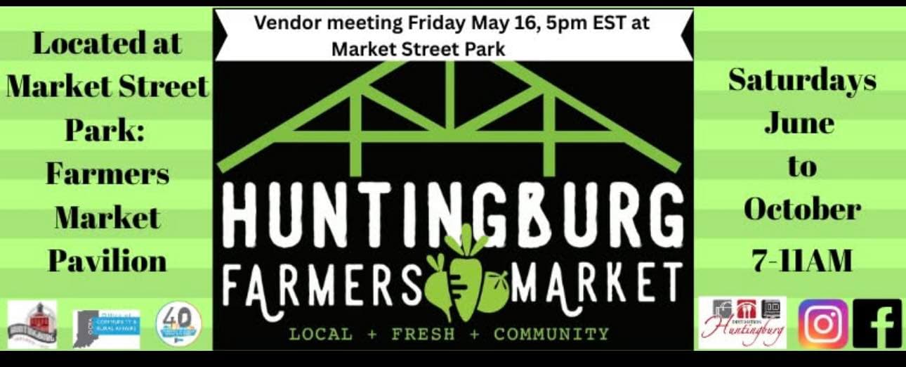 Huntingburg farmers market opens June 6, seeks 2026 vendors