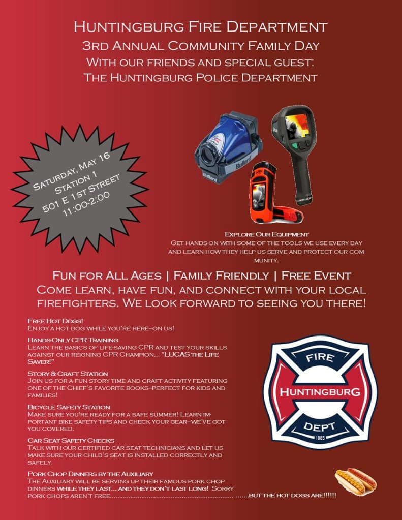 Huntingburg fire department hosts community family day with police support