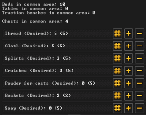 Dwarf Fortress hospitals need supplies, doctors, and a chief medical dwarf