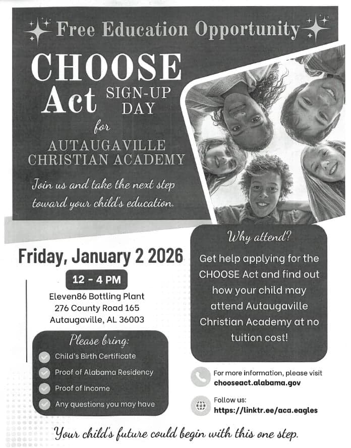 Autaugaville Hosts CHOOSE Act Sign-Up Day Expanding School Choice Options