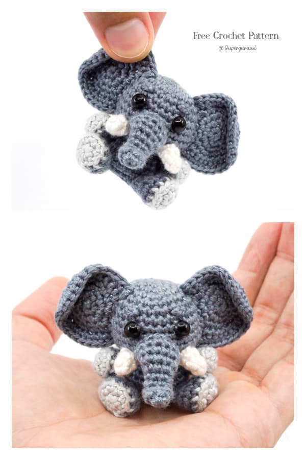 Loops and Love Crochet Releases Free Mini Elephant Amigurumi Pattern for Beginners