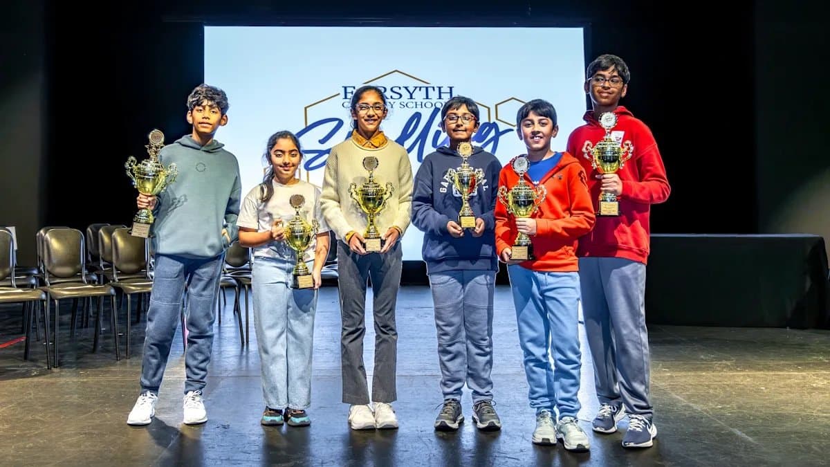 Six Forsyth students take top honors at county spelling bee