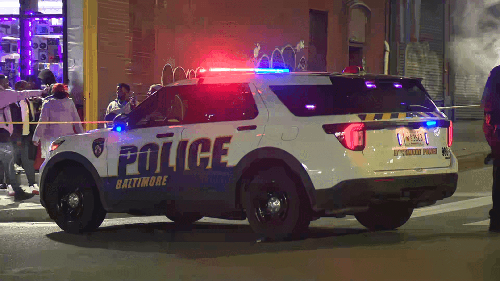 Baltimore Police Investigate Double Shooting in Downtown Monday Night