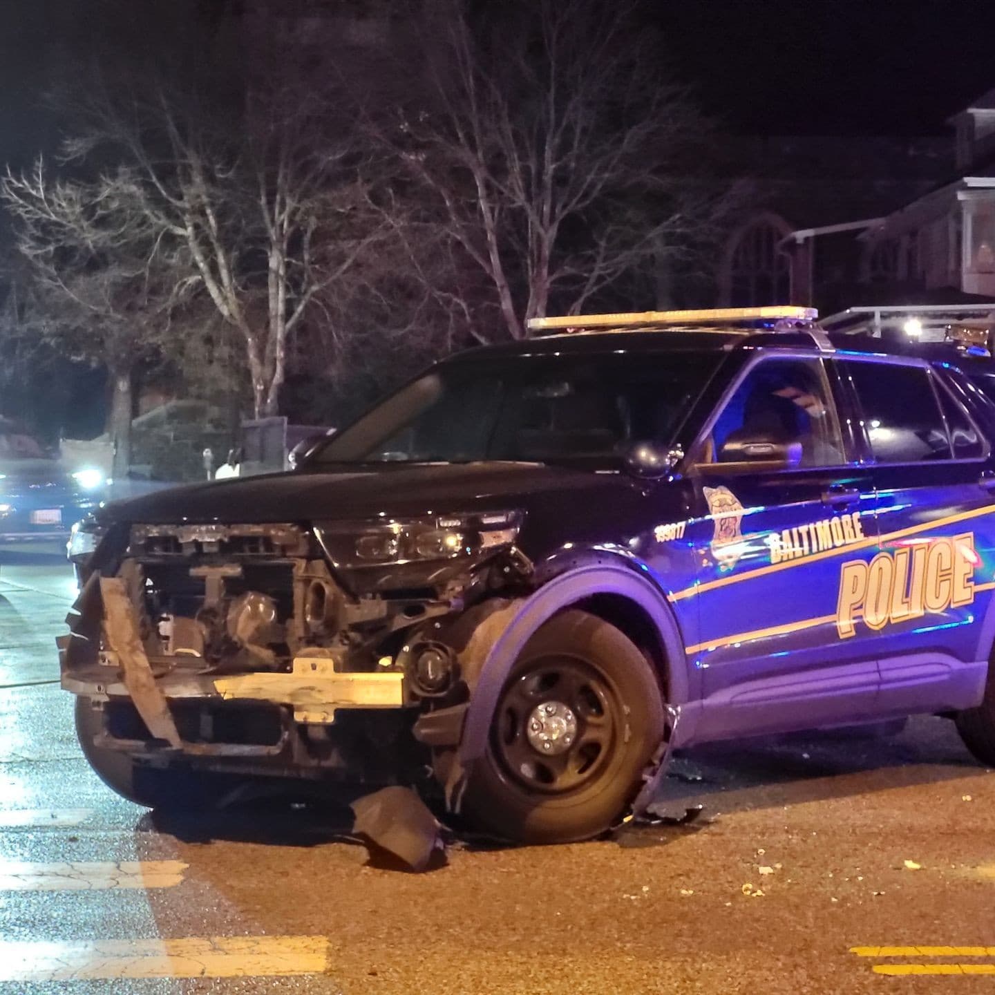 Multiple vehicles crash on West Garrison Avenue in northwest Baltimore