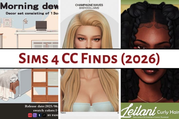 June 2026 Sims CC roundup adds new hair, fashion, and decor
