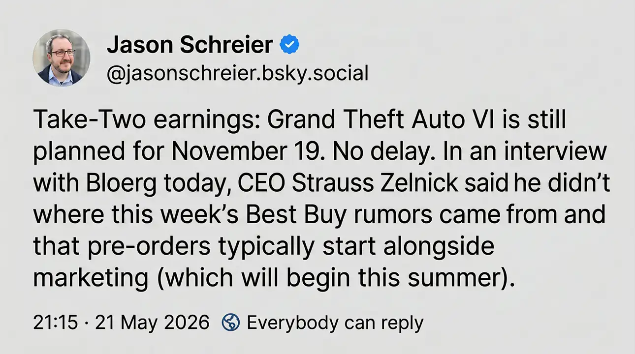 GTA 6 pre-orders still unopened, earliest realistic window is late June