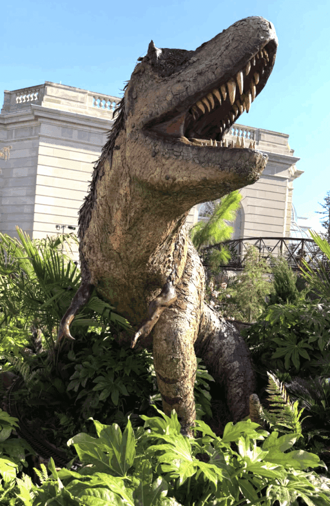 Botanic Garden Pairs Living Dinosaurs with G Gauge Trains