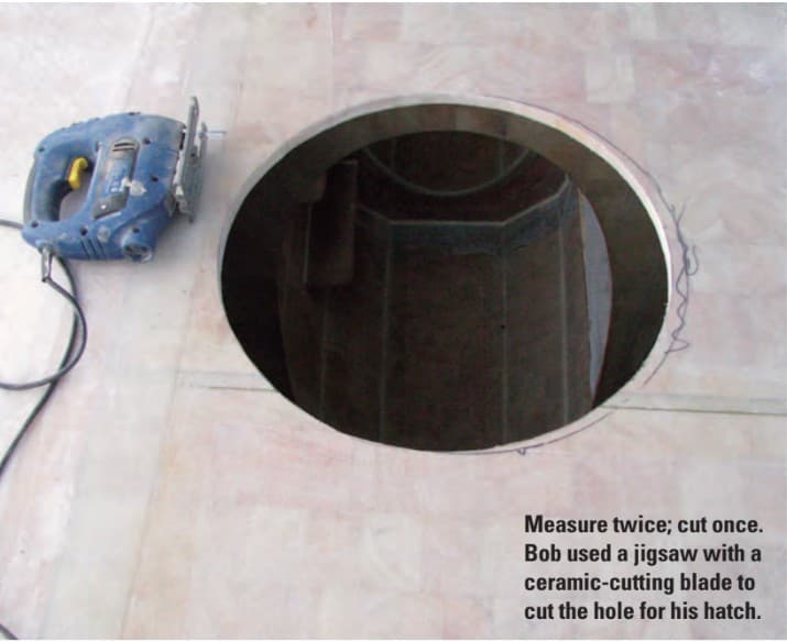 How to install a hatch without damaging a cored deck