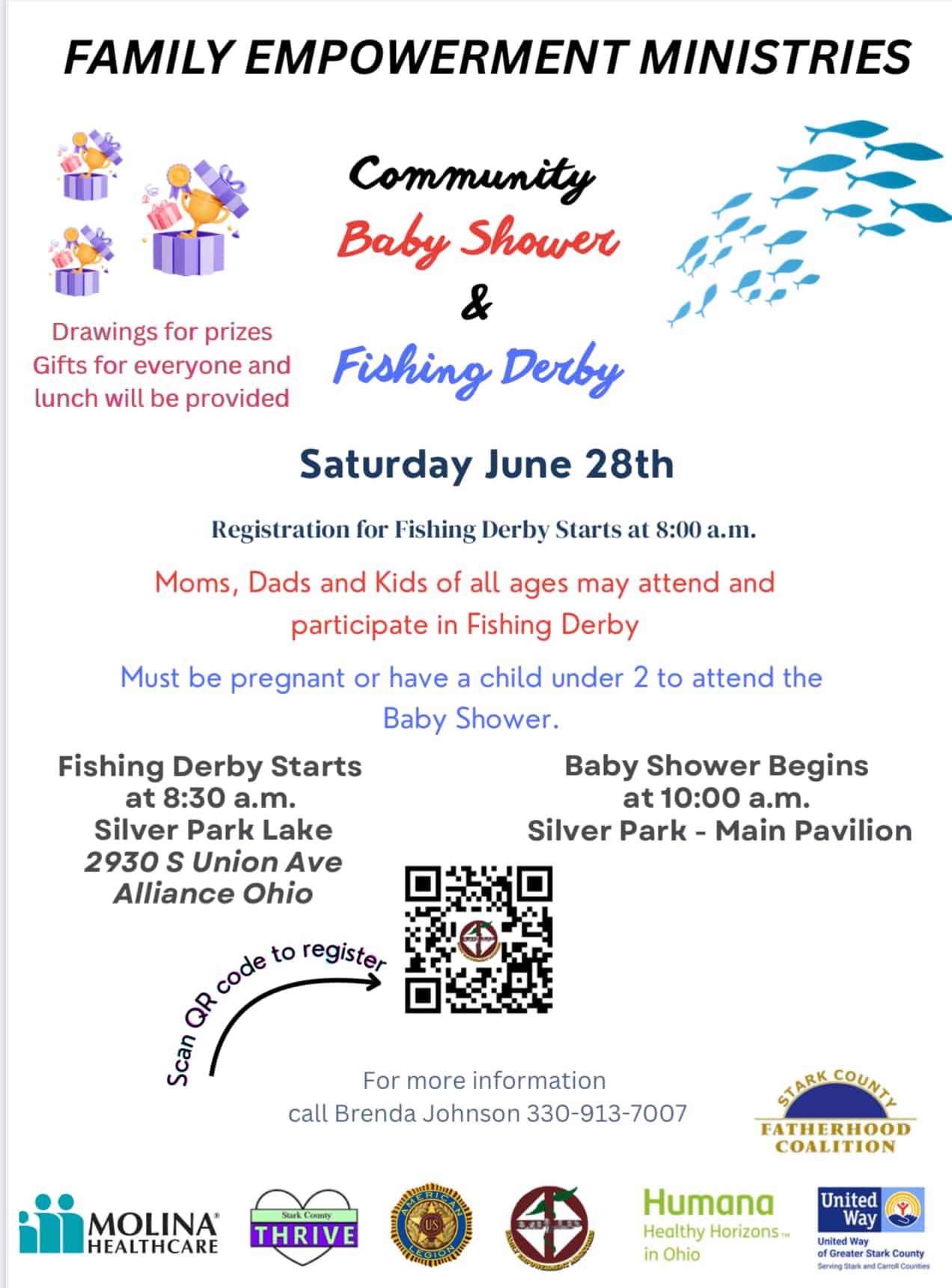 Alliance ministry hosts free fishing derby and baby shower at Silver Park